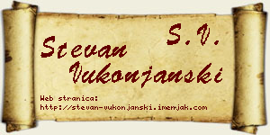 Stevan Vukonjanski vizit kartica
